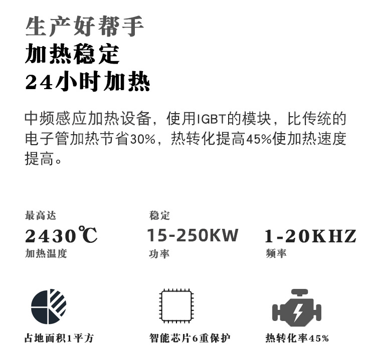 中頻感應加熱設備HTM-90AB 90KW中頻淬火機(圖4)
