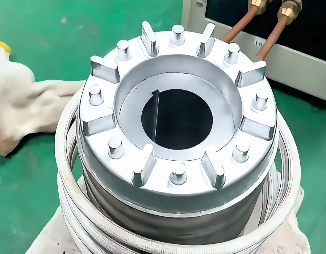 海瑞拓高頻加熱機，電機轉子熱套裝配專屬高效工藝